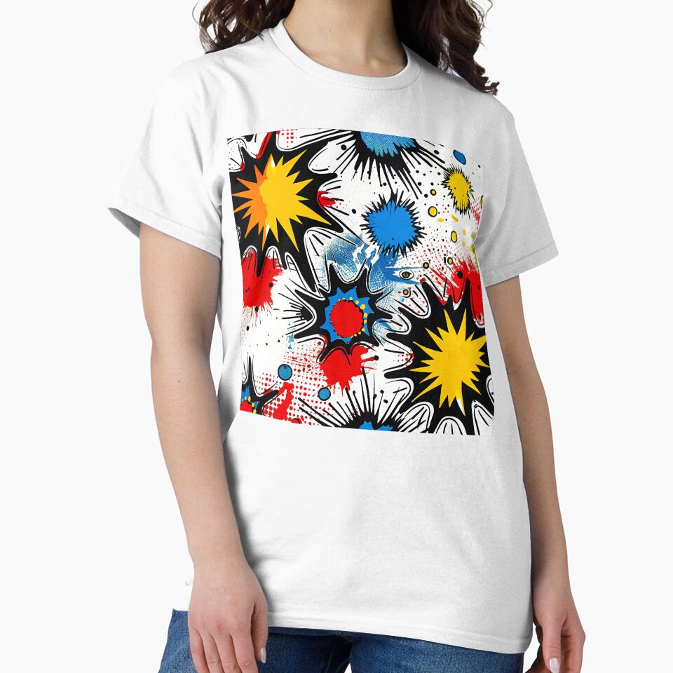 Pop Culture Comic Art Colorful Cartoon Abstract Designs by DEC02