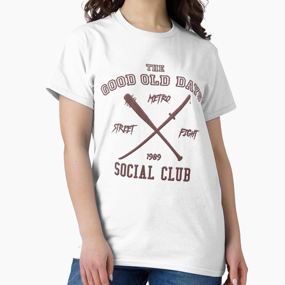 good old days social street fight club - embroidery iron patch textured graphic artwork by hayrpictures
