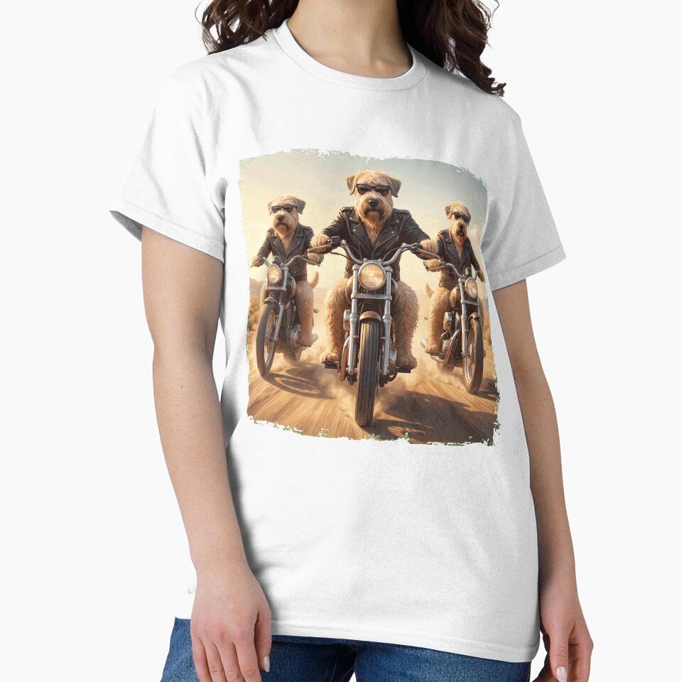 Funny Soft Coated Wheaten Terrier Motorcycle Meme Dog Lover by DoodleTortle