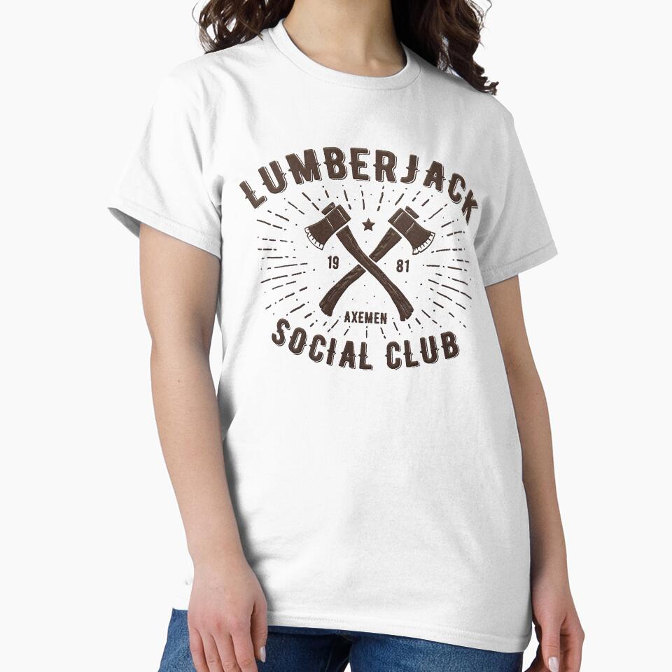 embroidery iron patch textured graphic artwork - lumberjack (axe men) social club by hayrpictures