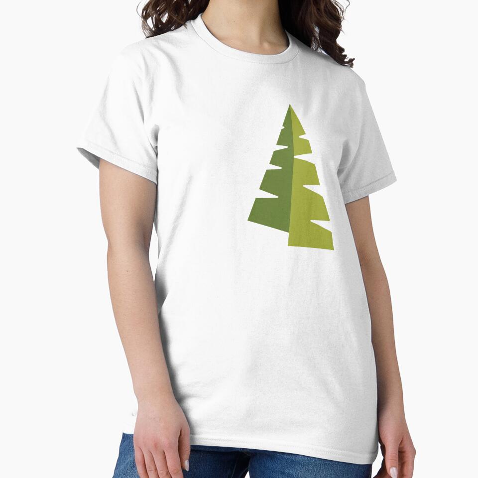 Modern Christmas Tree Design - Abstract Christmas Tree Basic Geometric Shapes by CottonGarb