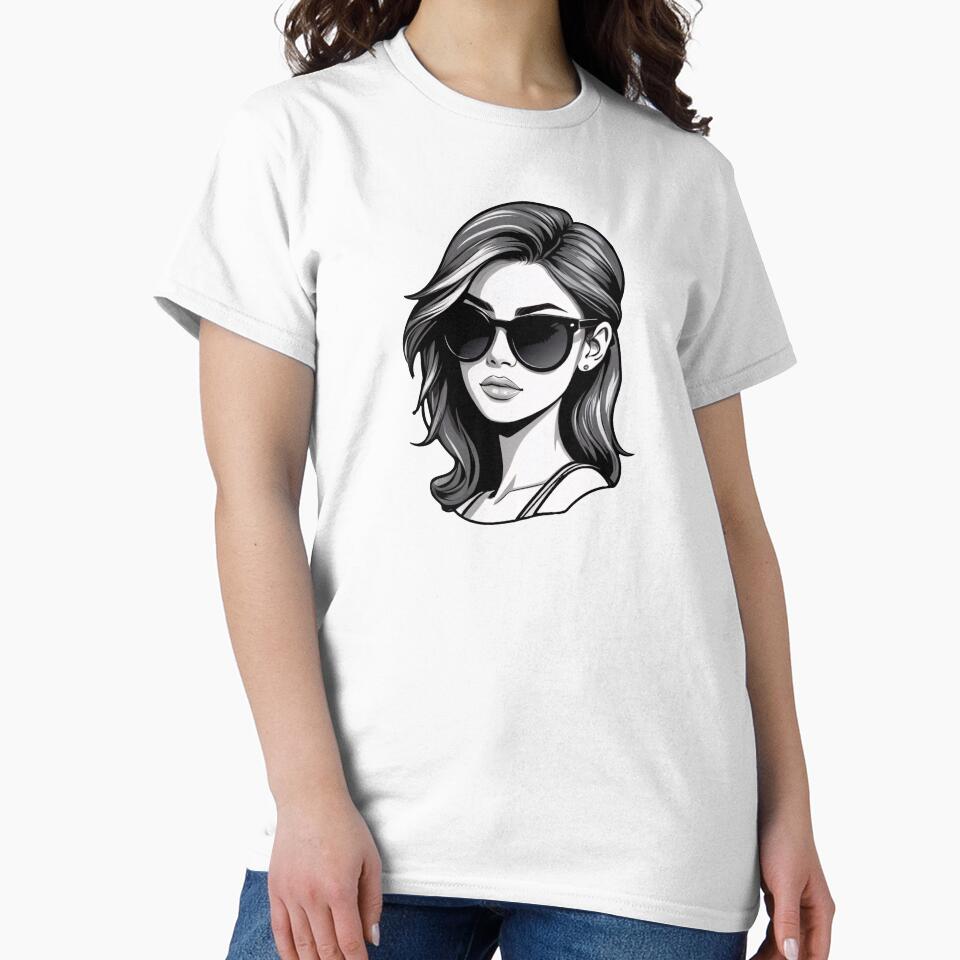 Black and White Stylish Casual Lady by MadnessEnvelope