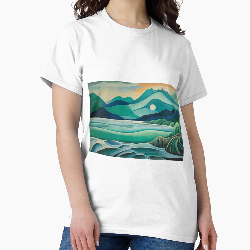 Mid Century Modern Beach Landscape by ColorFlowArt