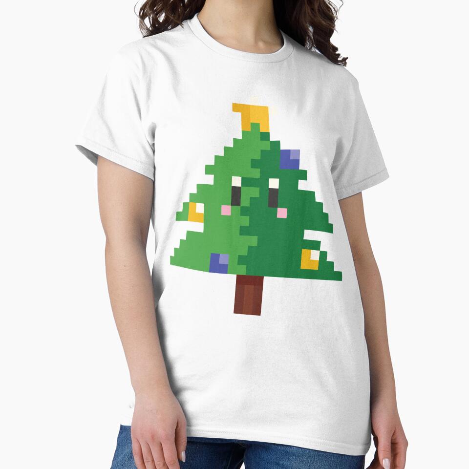 Pixel Art Christmas Tree with Eyes by HolidayFantasy