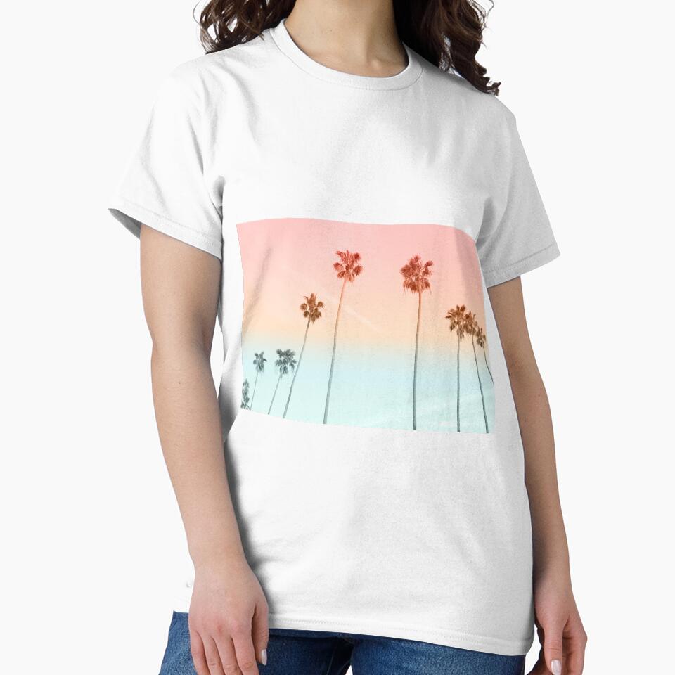 Cotton Candy Sky Palm Trees by PixDezines