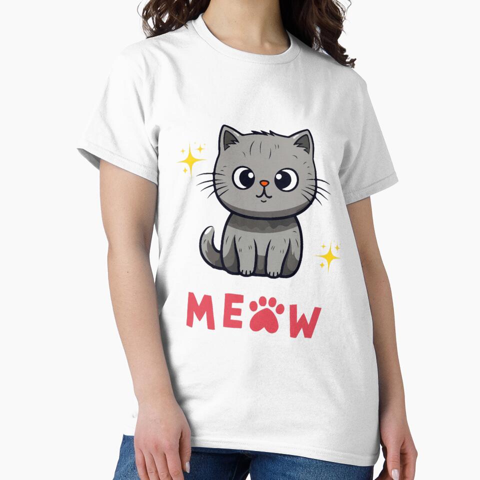 cat sayiiiing meawwww Oversized by VycMerch