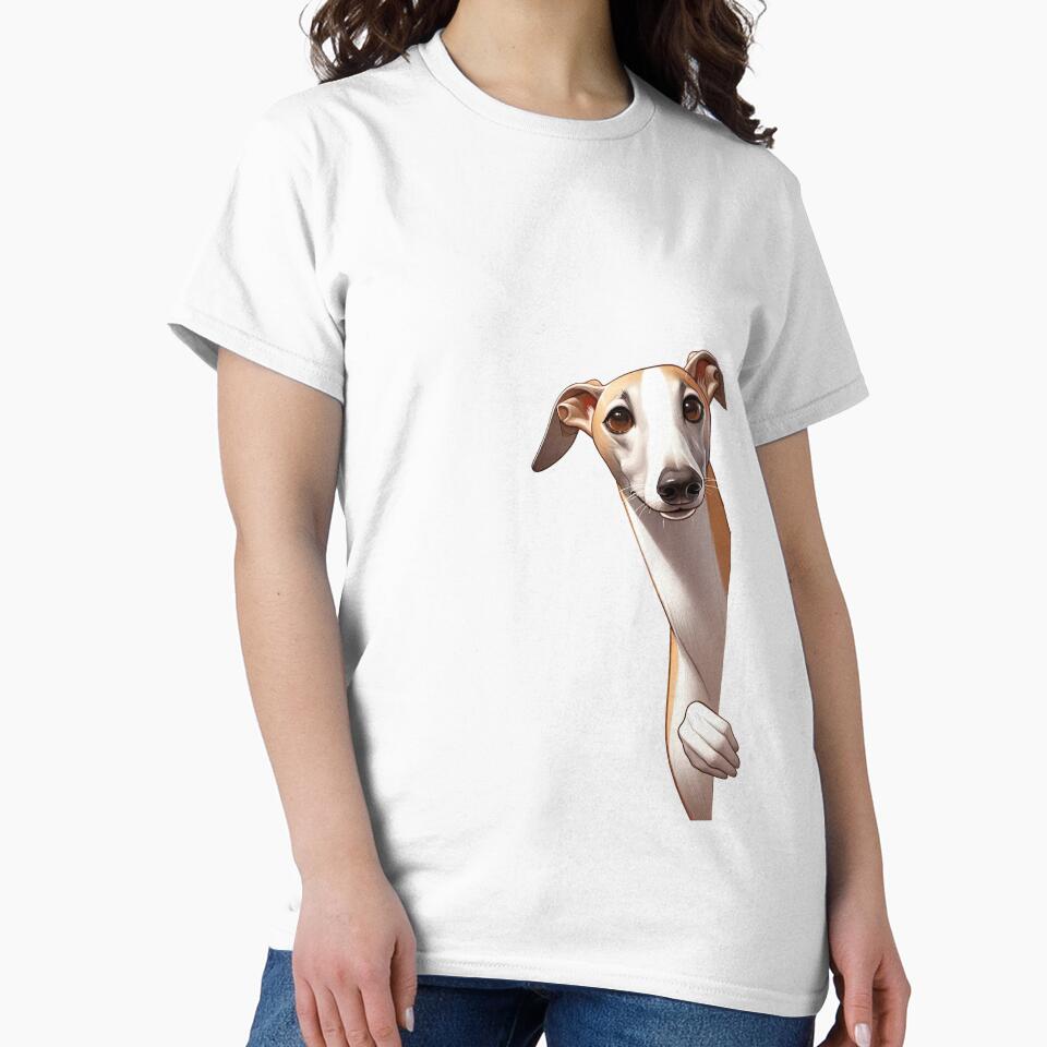 Peeking Greyhound - Black by FoxfireStardust