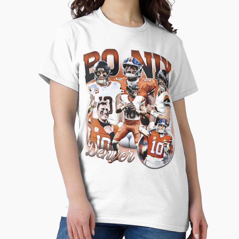 Bo Nix Denver Football Vintage Bootleg by StickyWycky
