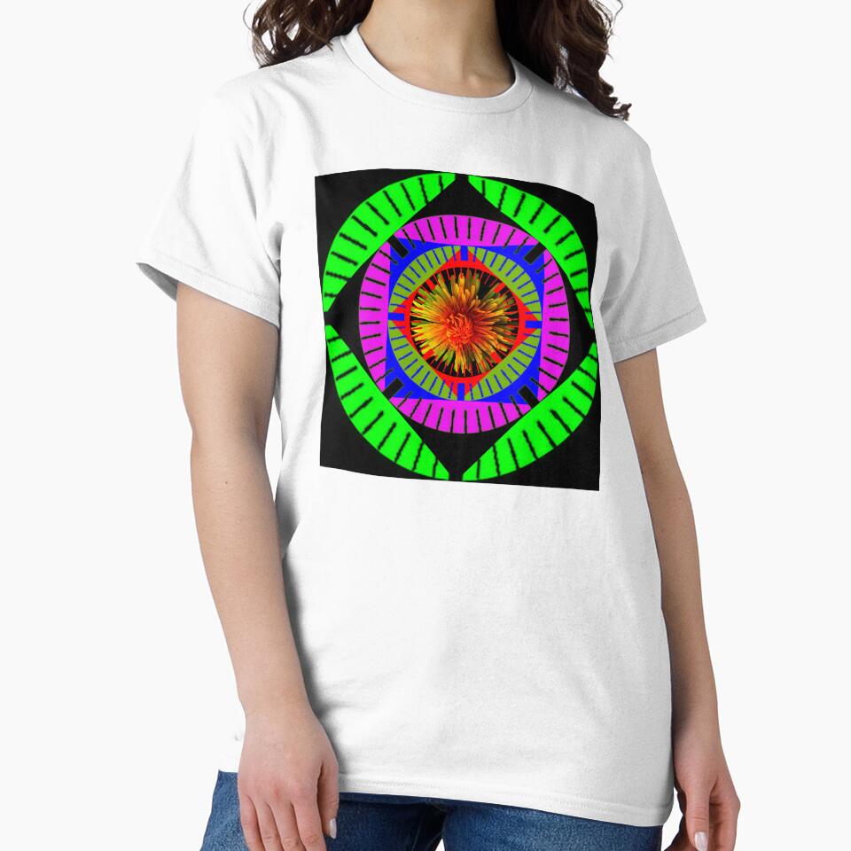 Contrast whimsical  Dandelion flower graphic creation by Iritof by iritof