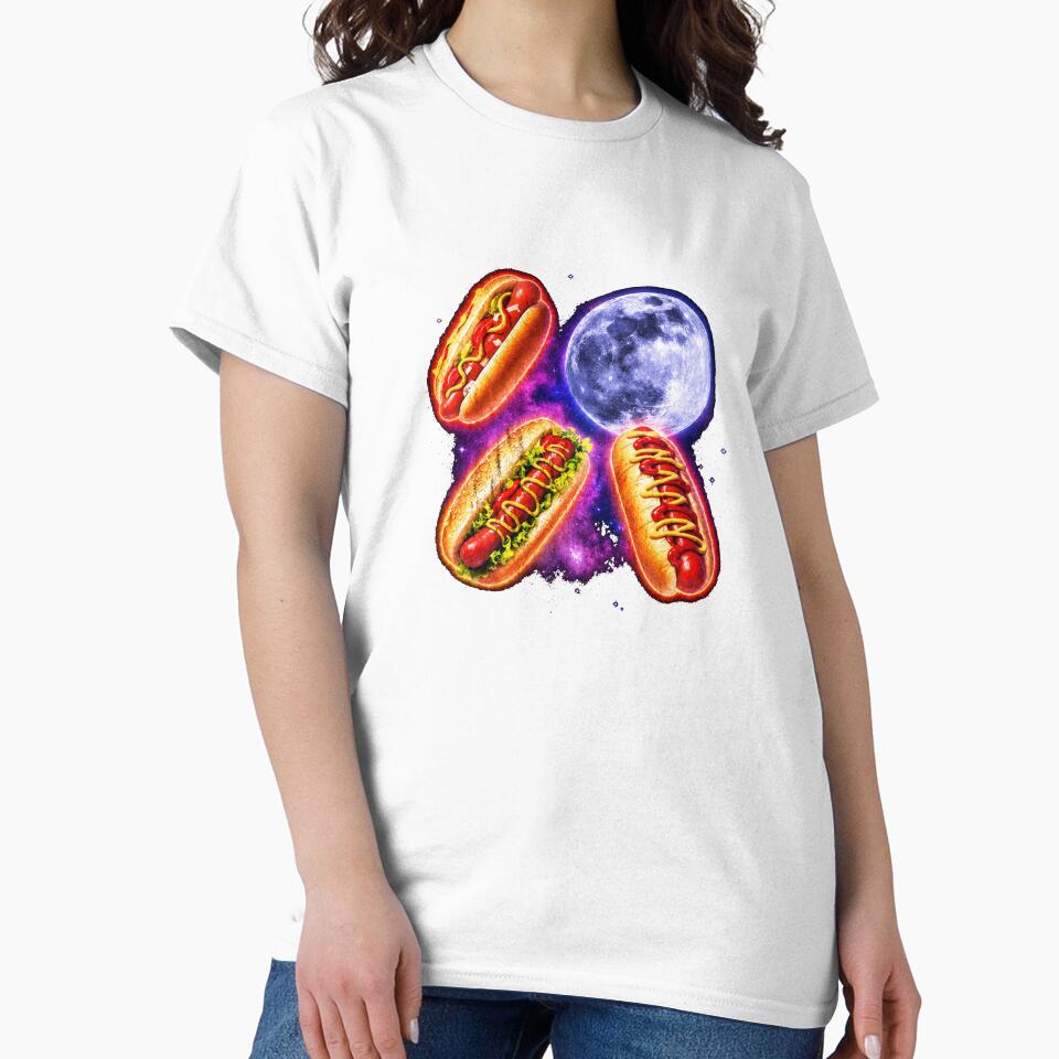 Vintage Retro Hot Dog Moon, Unisex Graphic, Dog In Me, Oversized Y2k Top, Funny by idtanerdsand