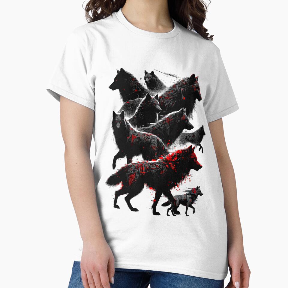 Neo-Tribal Glitch Wolf Pack by TommySpark