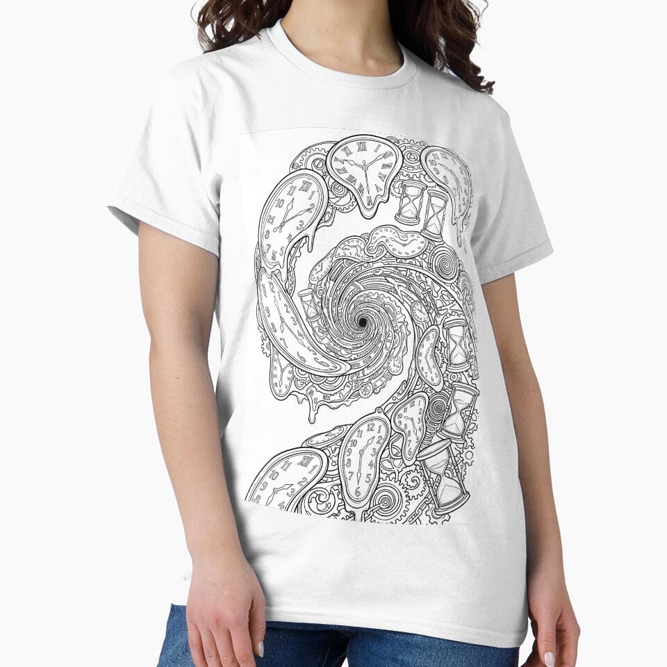 Surreal psychedelic melting clock spiral by chalia87