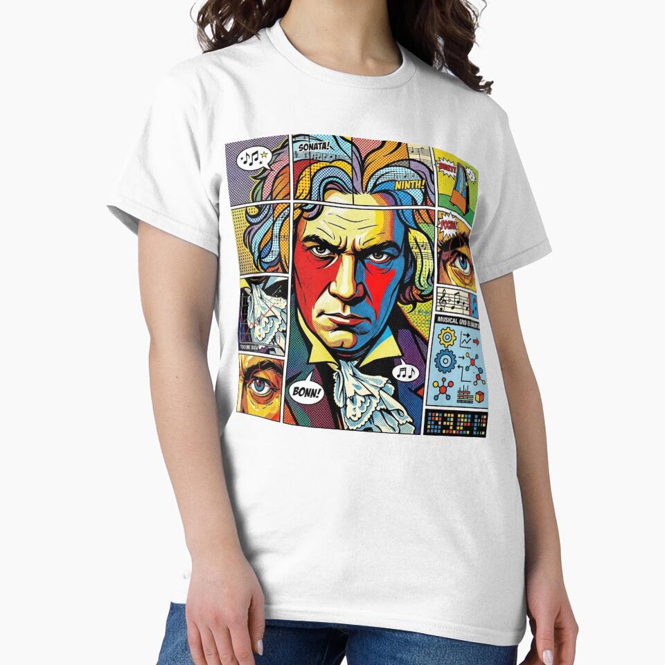 Pop Art Graphic Ludwig van Beethoven Composer by G-M-Designs