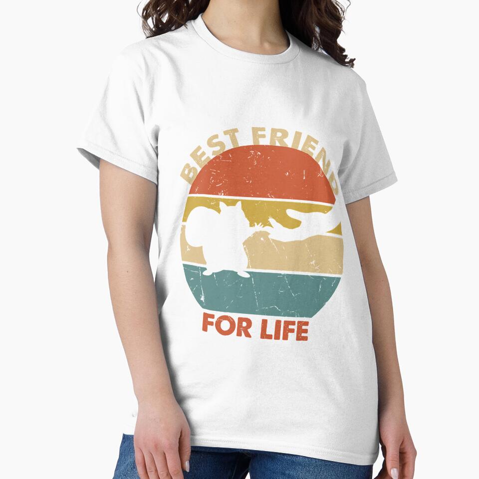 Vintage Retro Squirrel Best Friend For Life Fist Bump by SARAHKUHNS