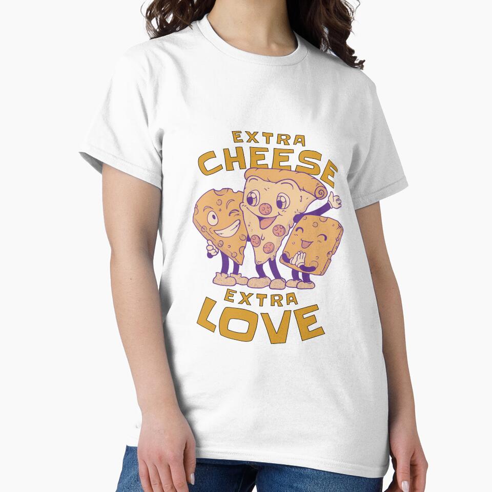 Funny Sarcastic Pizza Humor Extra Cheese Extra Love. by fantasticdesign