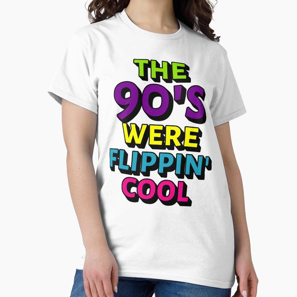 Fun The 90's Were Flippin' Cool, Ombre Pastel Retro Style Design by TrulyEpoque