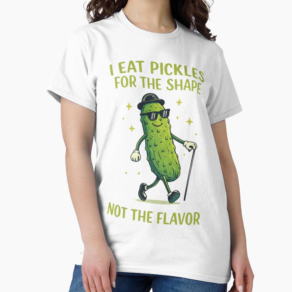 Funny Pickle Humor I Eat Pickles For Shape Meme by TEELVO