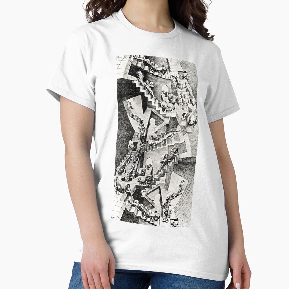 M.C. Escher House of Stairs, Surreal Optical Illusion by Artistic Gift Print