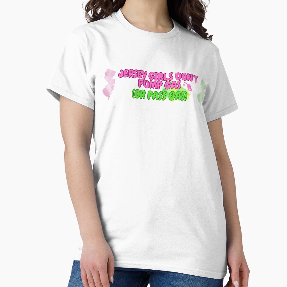 Jersey Girls Don't Pump Gas (or Pass Gas) Bumper Sticker by tasteful-art