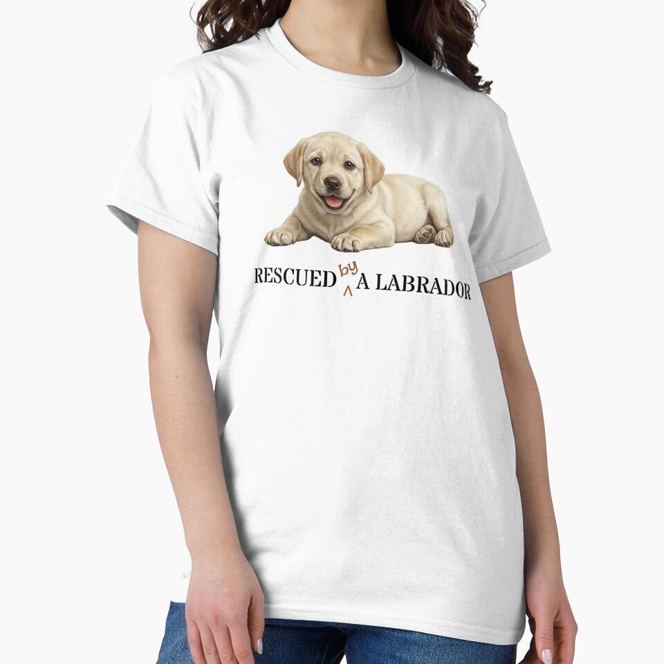 Yellow Labrador Puppy Owner Gift: Rescued (by) a Labrador by MFOriginals