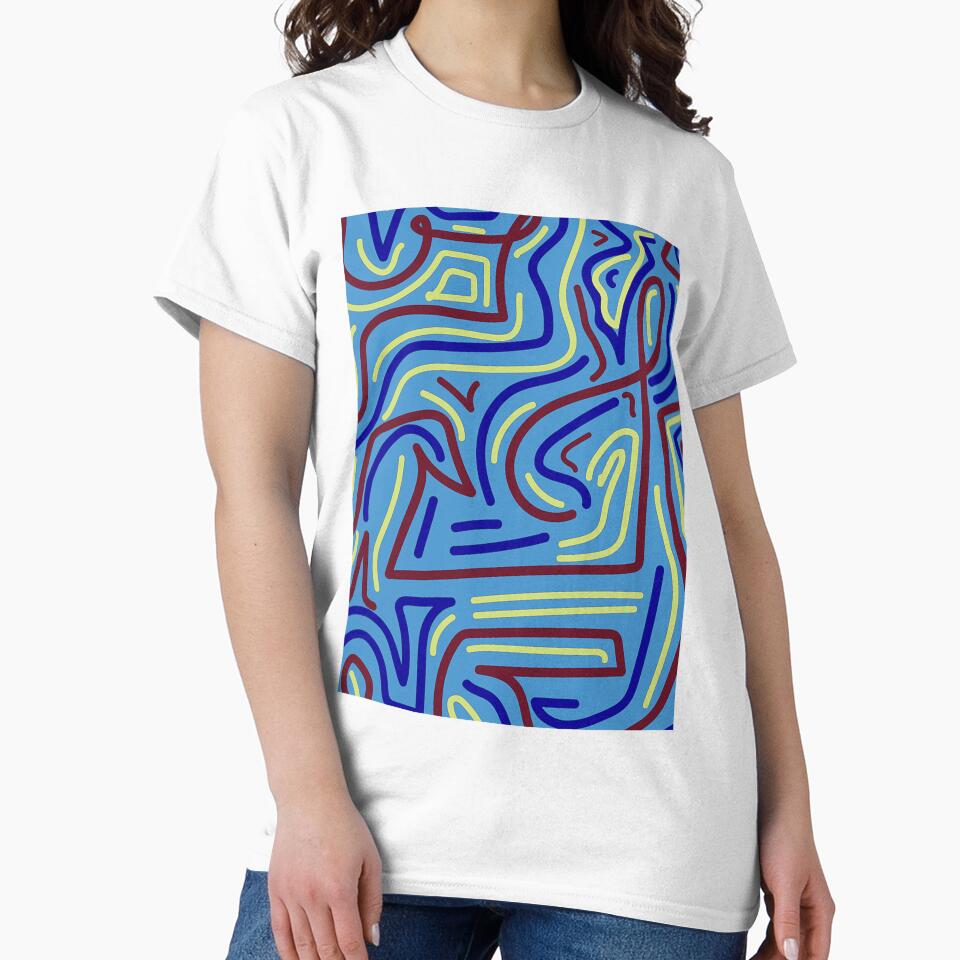 90S Movie Theater Inspired Funky Swirling Pattern- Modern Life by sammiehyatt