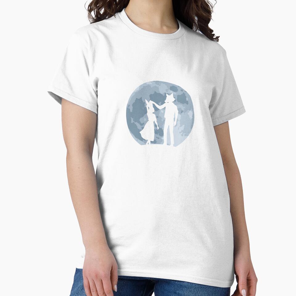 The couple dancing Under The Moon romantic cartoon by slimeofmusic