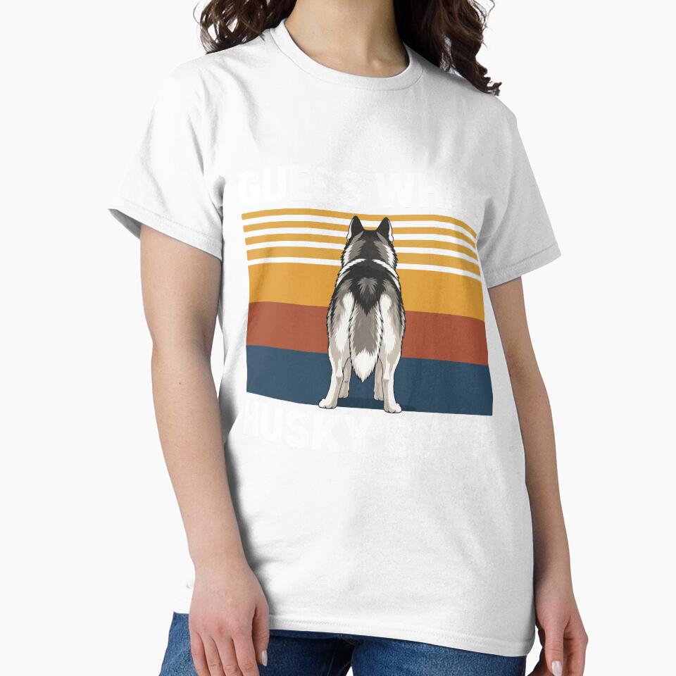 Guess What Husky Butt Funny Husky Dog Lover Gift Cute Fluffy Dog Humor by kiralynstration