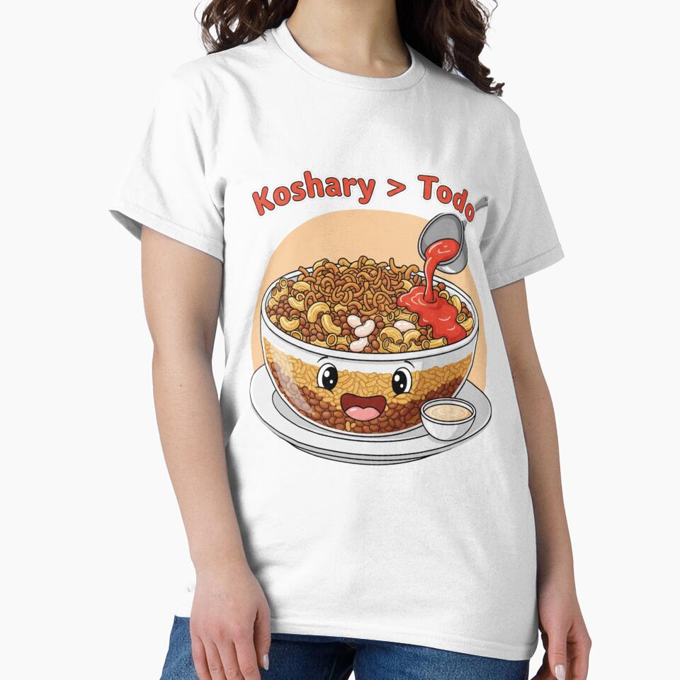 Koshary Greater Than Everything – Funny Food Cartoon Design by YK SHOP