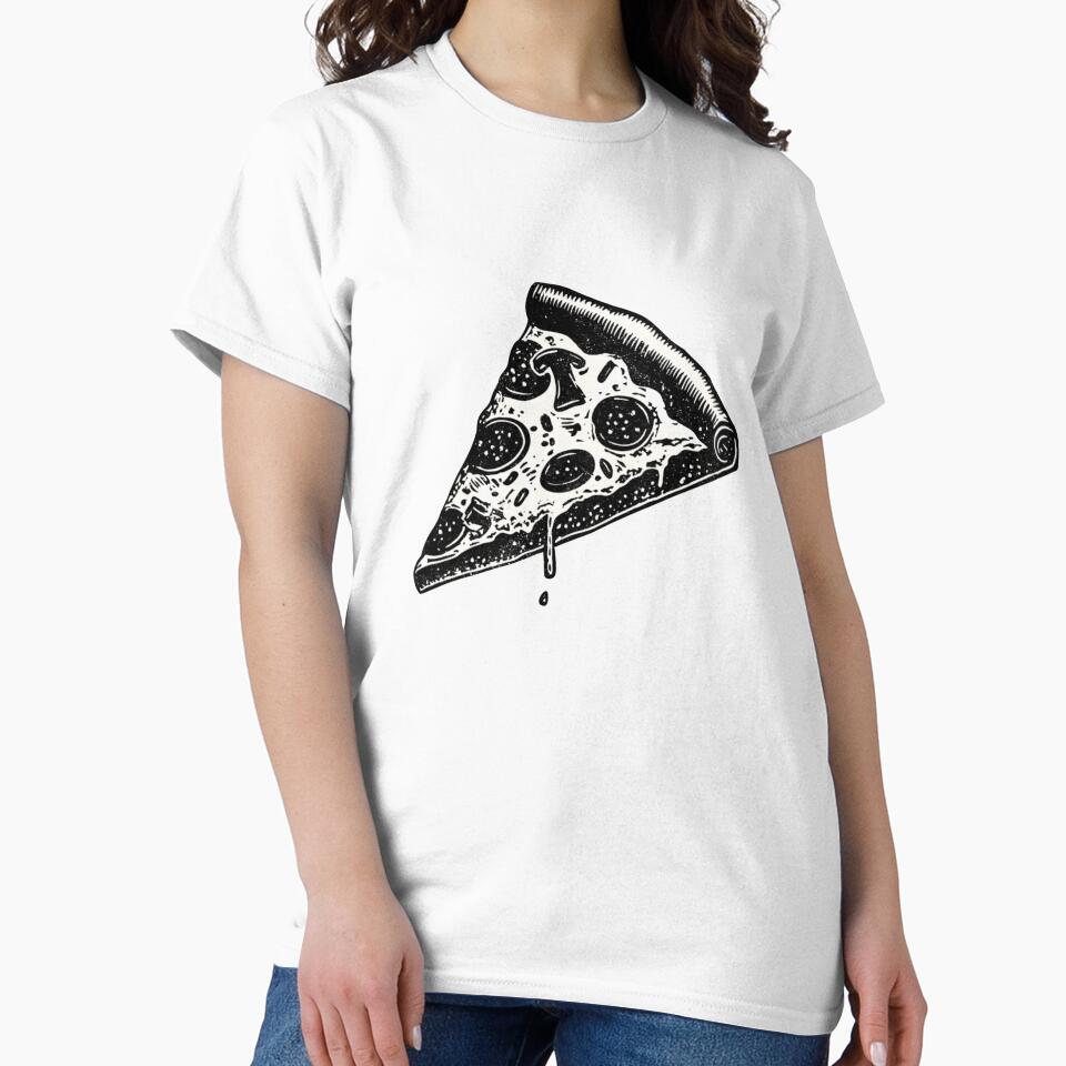 Black and white pizza slice by MendaciousMina