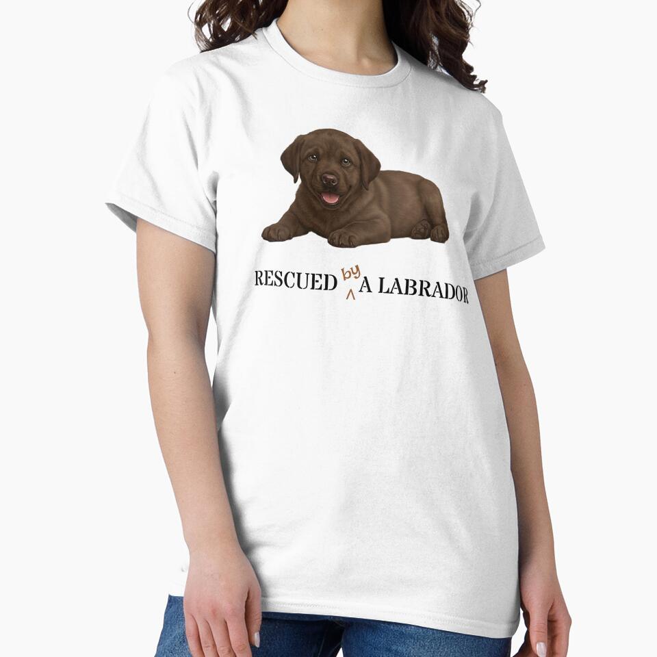 Brown Labrador Puppy Owner Gift: Rescued (by) a Labrador by MFOriginals