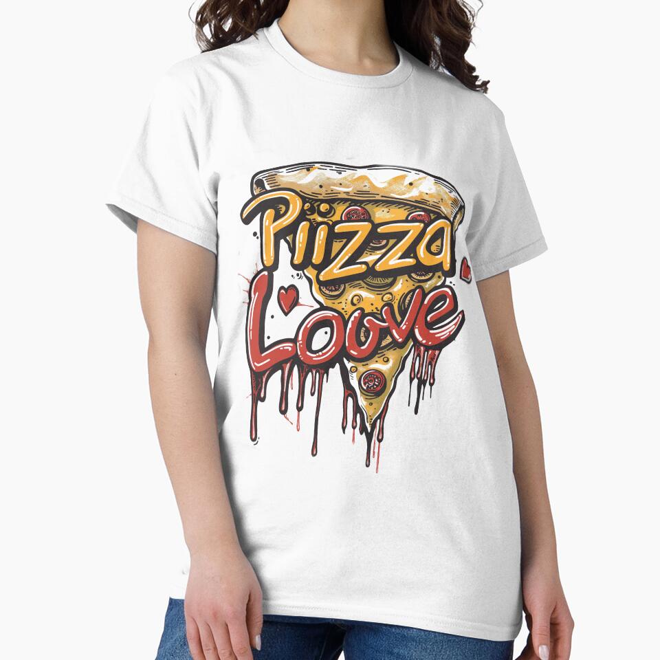 Graffiti Style Pizza Love funny Gift idea by Samanthi007