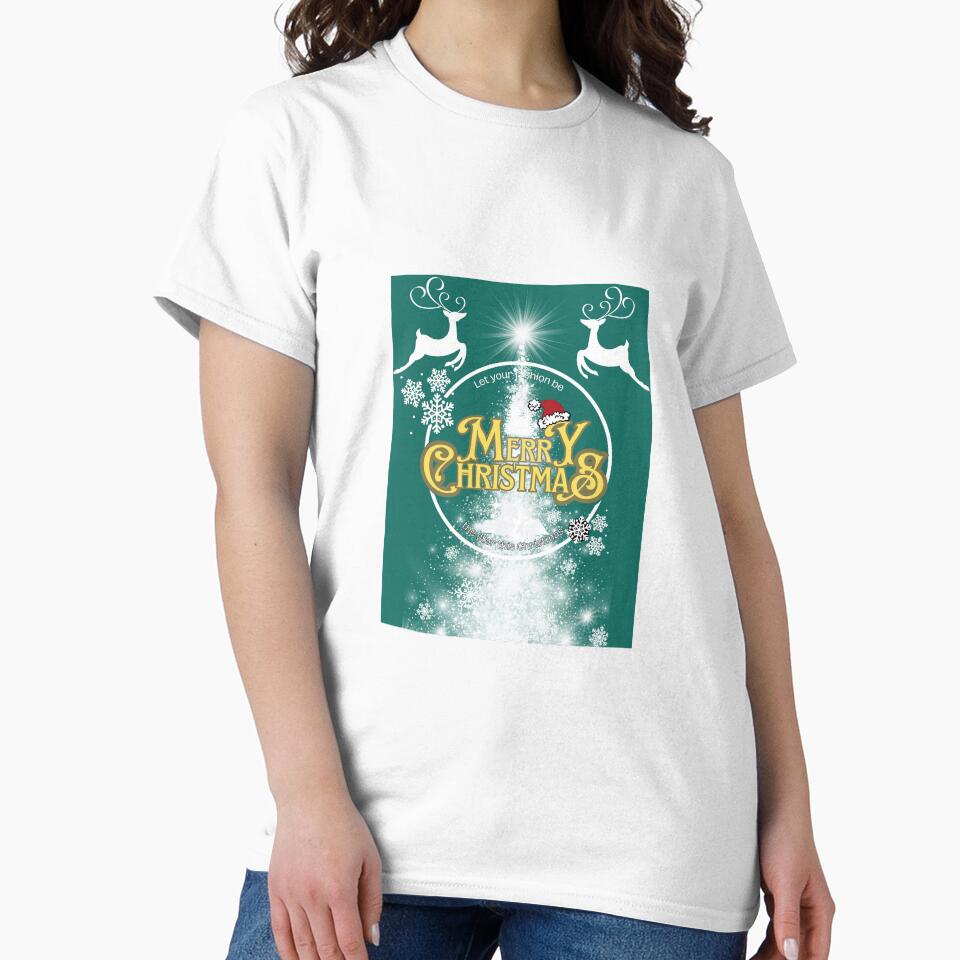 Christmas T-shirts,Christmas Clothes Light Green by ysogoodsshop