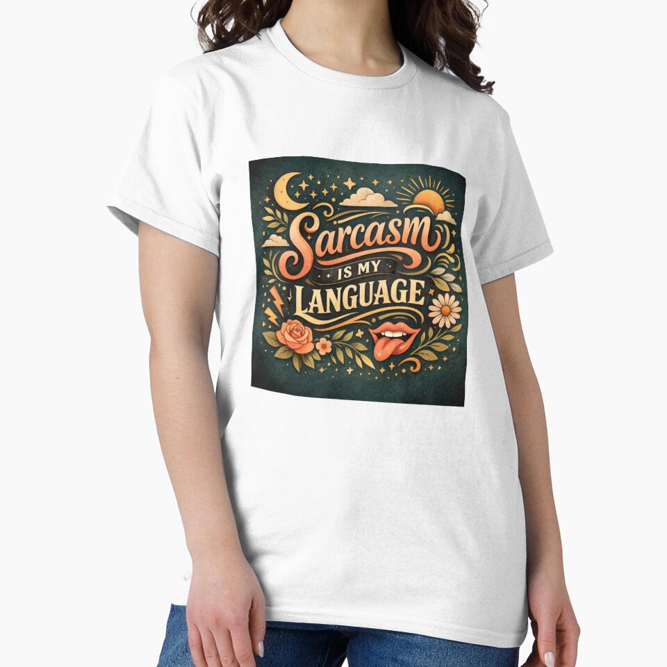 Sarcasm Is My Language – Aesthetic Typography Design by Sanika arts