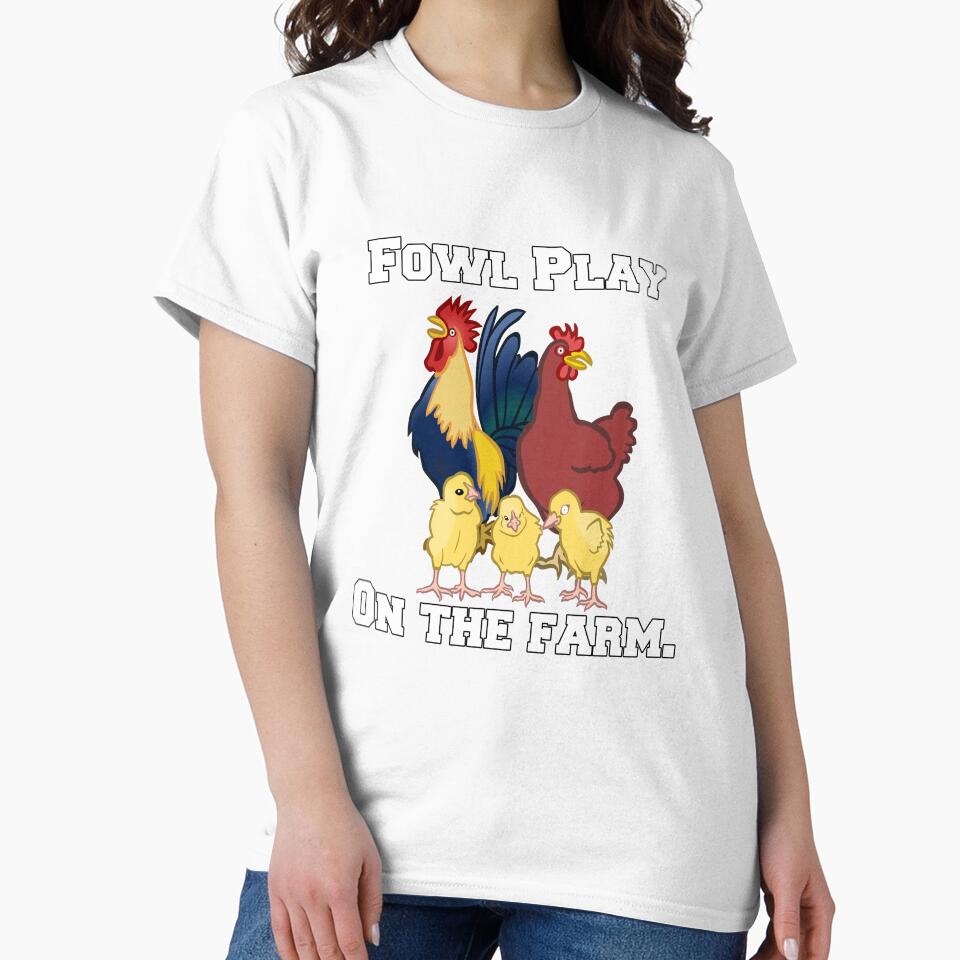Funny Chicken Farmer Humor Fowl Play On The Farm by fantasticdesign