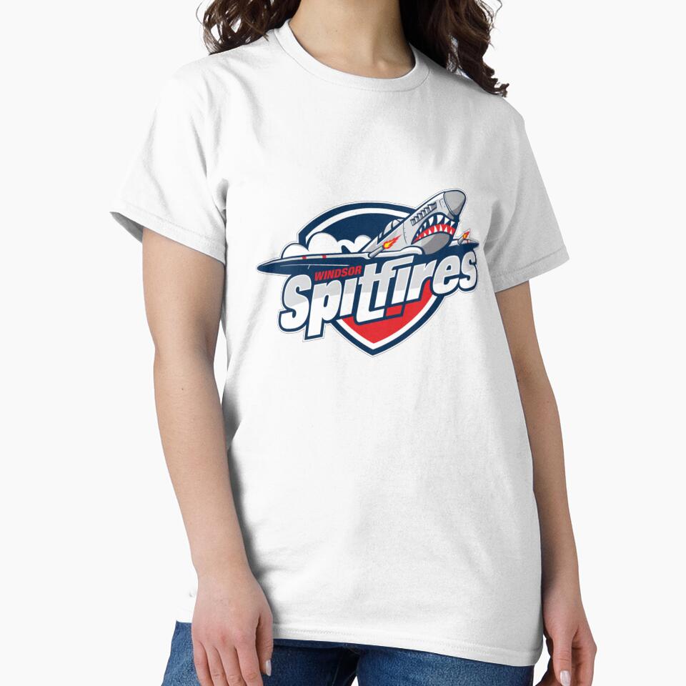 Vintage Windsor Spitfires  Logo T-Shirt by MichaelMerritty