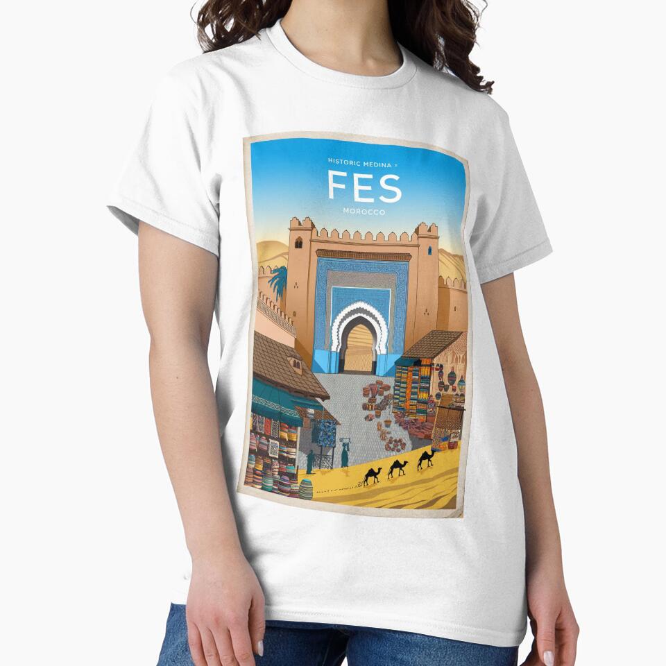 Fes Vintage Travel Poster by TravelerRat
