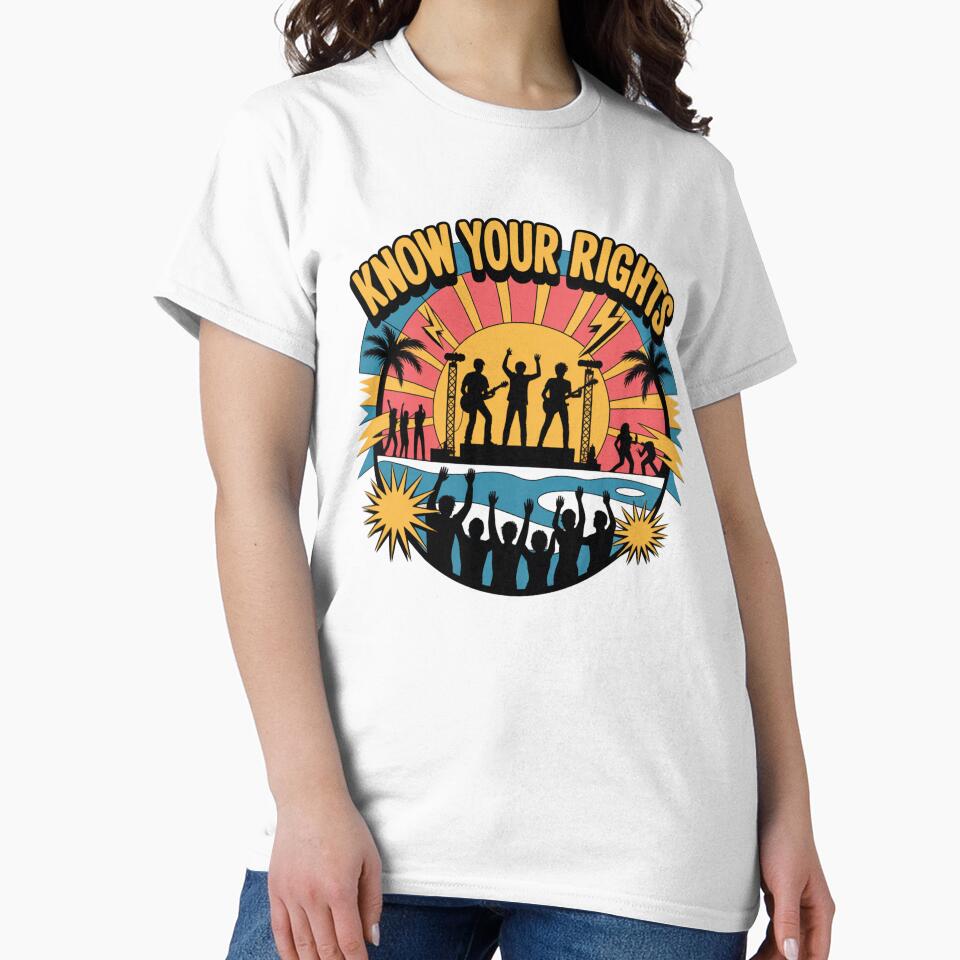 Know Your Rights Punk Band Sunset Concert Art by LukaRealm