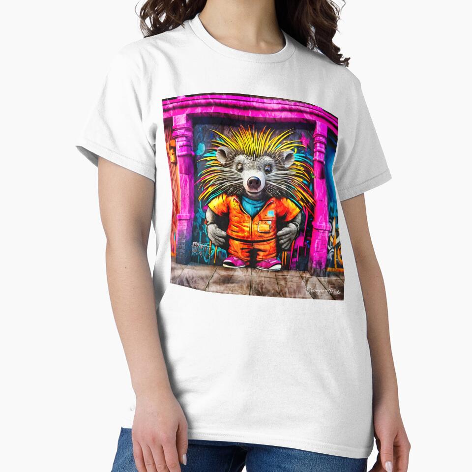 Urban graffiti street art Porcupine by Drone-tees