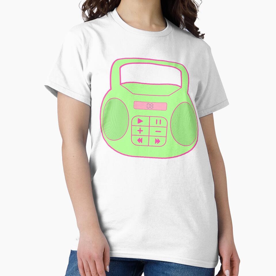 Early 2000s Aesthetic Y2K Green and Pink Boom Box by Creations-By-Em