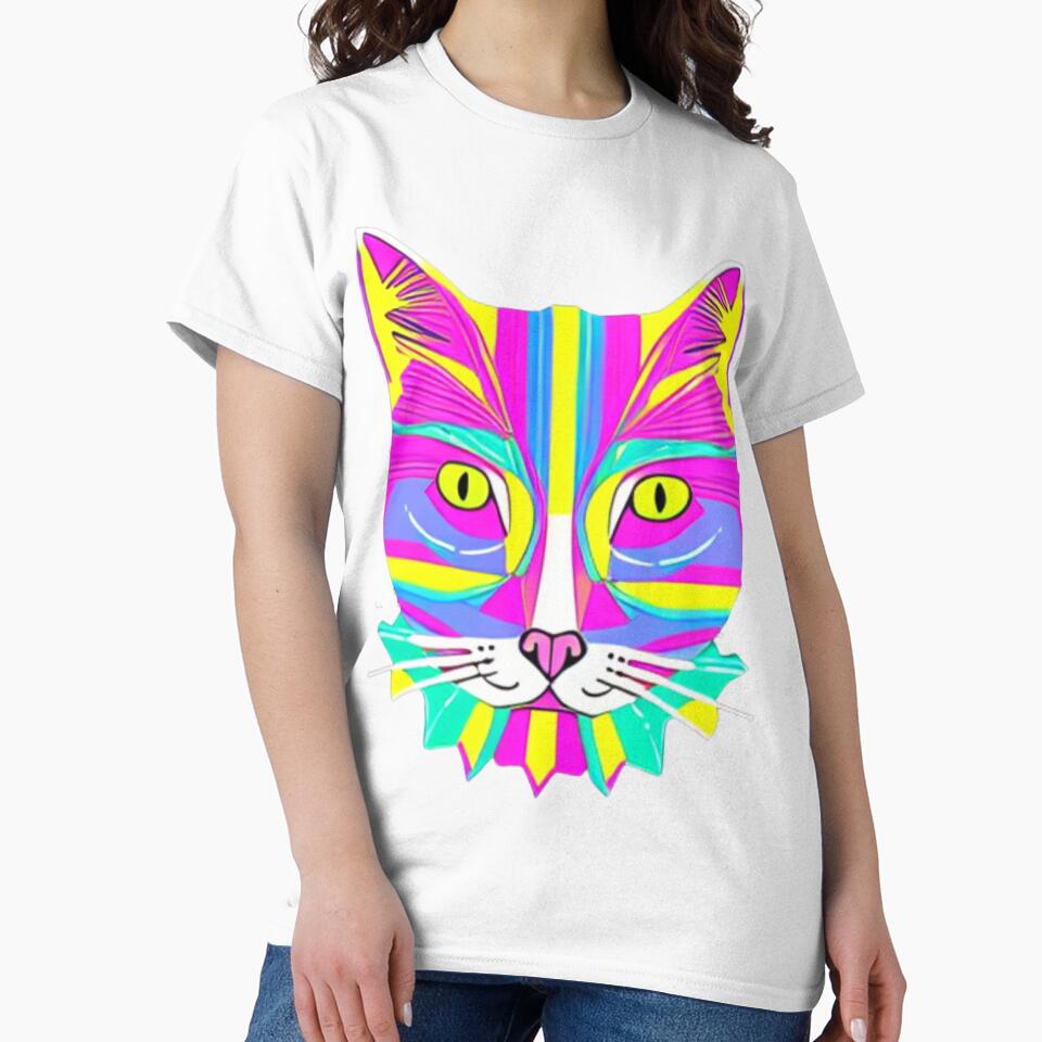 modern color cat painting by aipaint