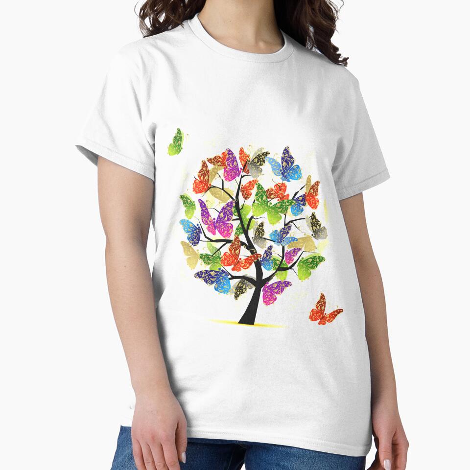 Butterfly tree Slim Fit T-Shirt by Carla Nay