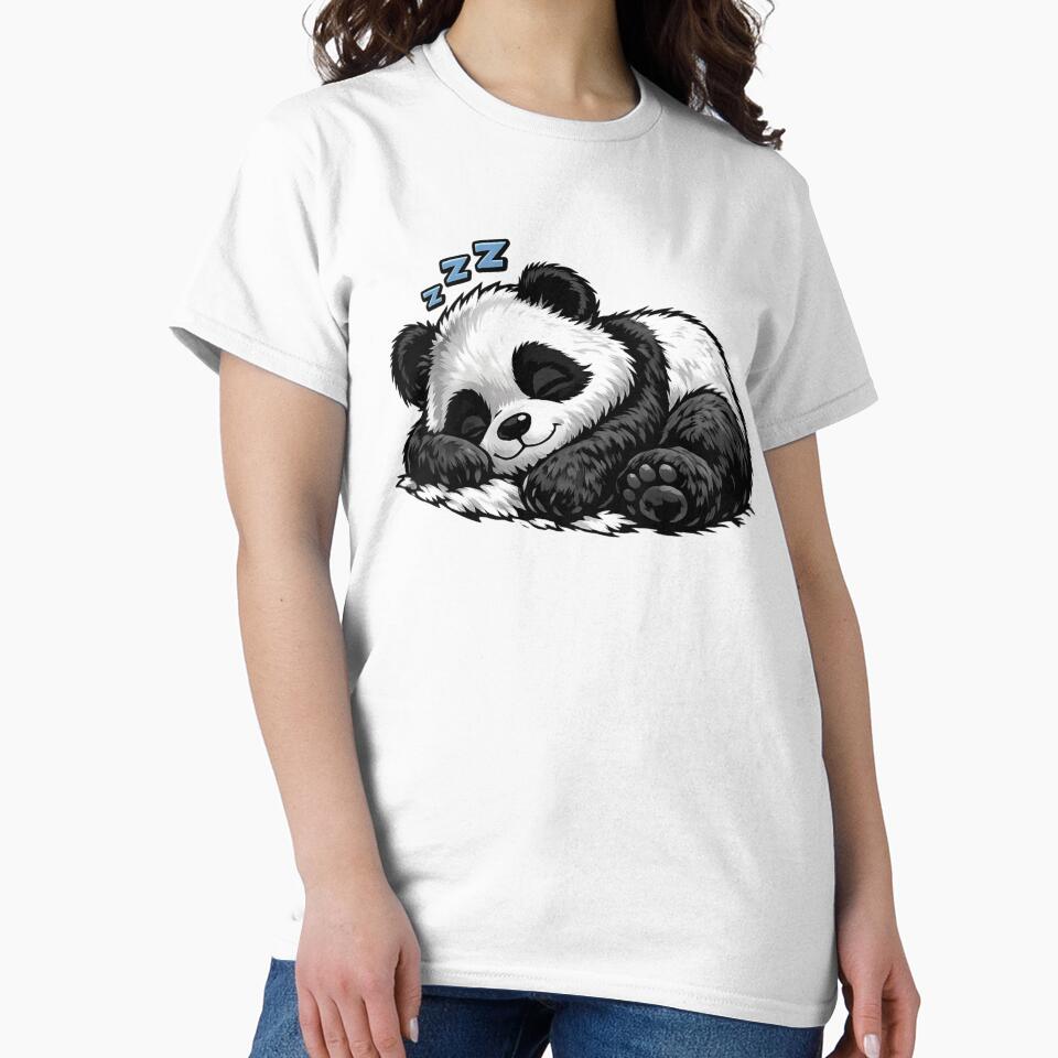 Sleepy Panda Cute Funny by ttuniques