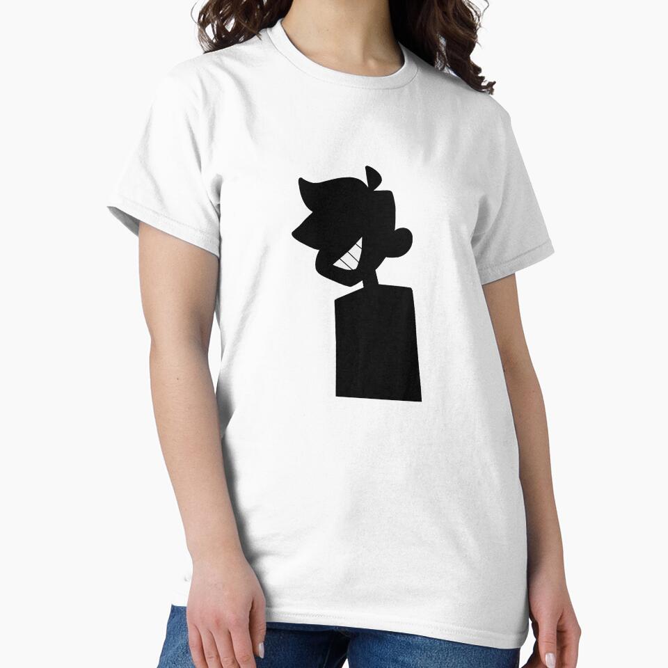 Smiling cartoon boy silhouette by rydoesart