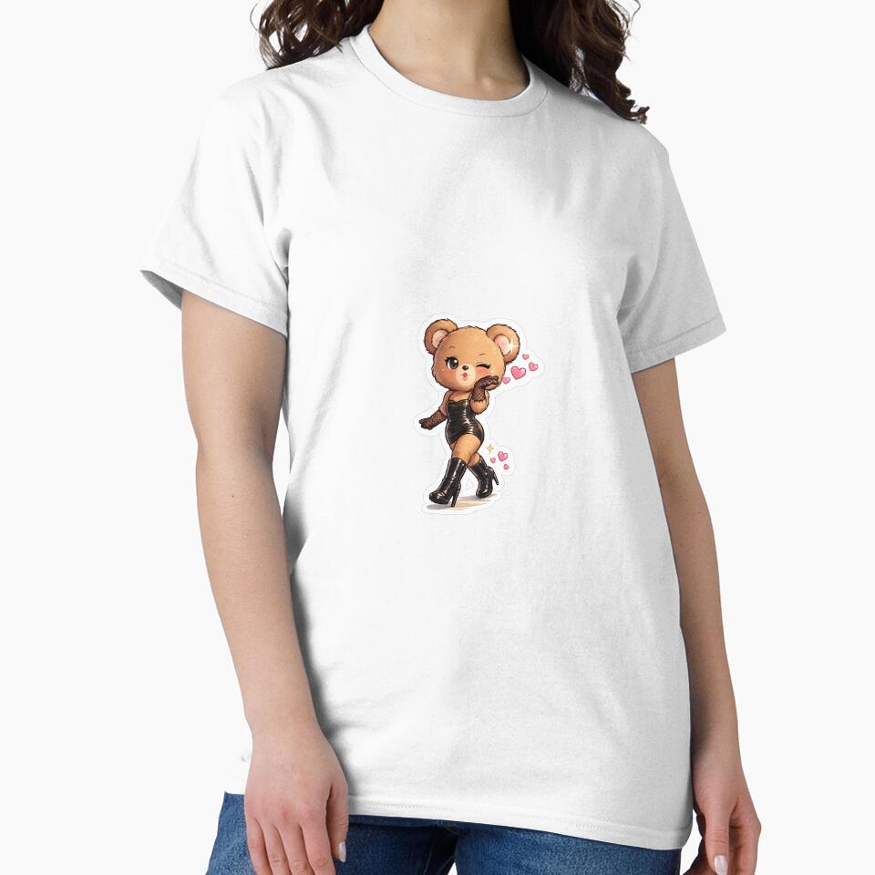 Sassy Teddy Slay – Chibi Fashionista Bear Sticker ??✨ by SparkVault