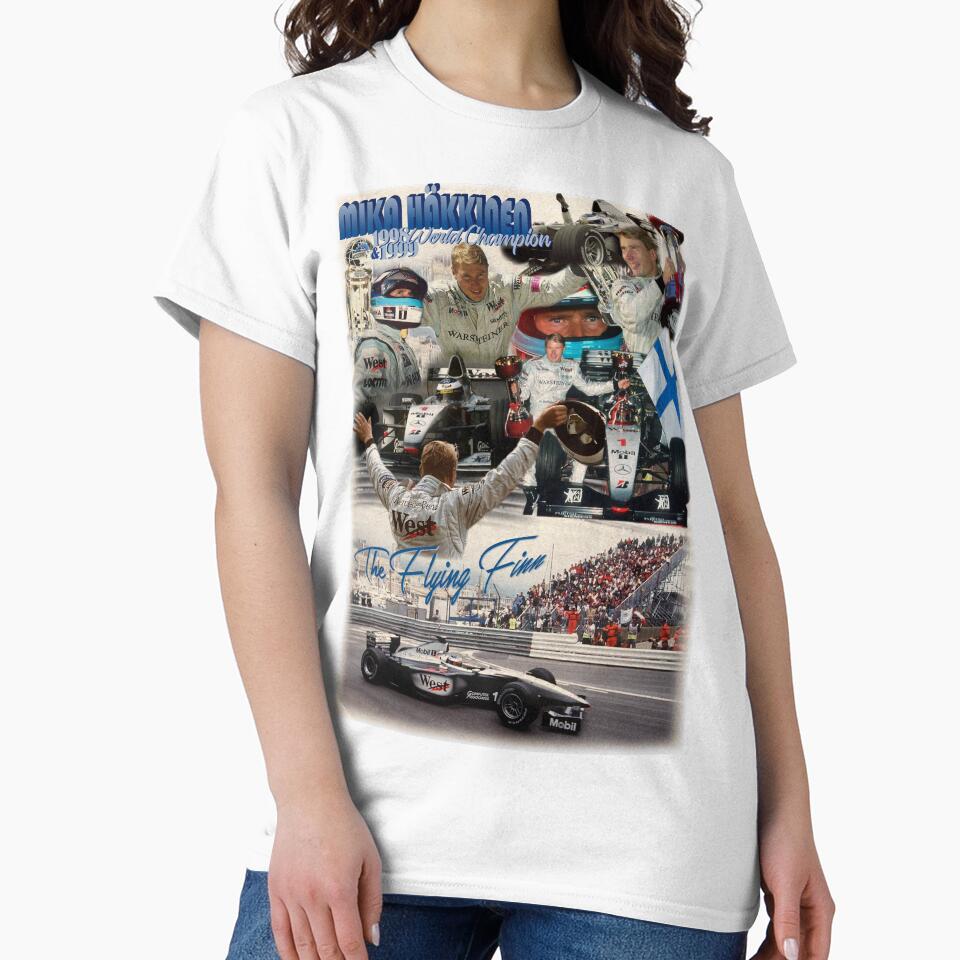 Mika Häkkinen Vintage Style Graphic T-shirt by mayastef