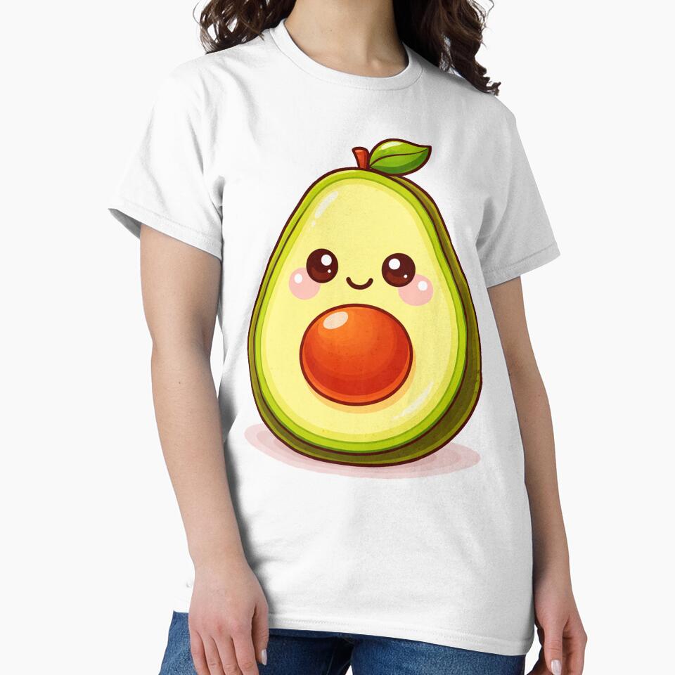 Cute Avocado Kawaii Food Character by ImagenFusionP