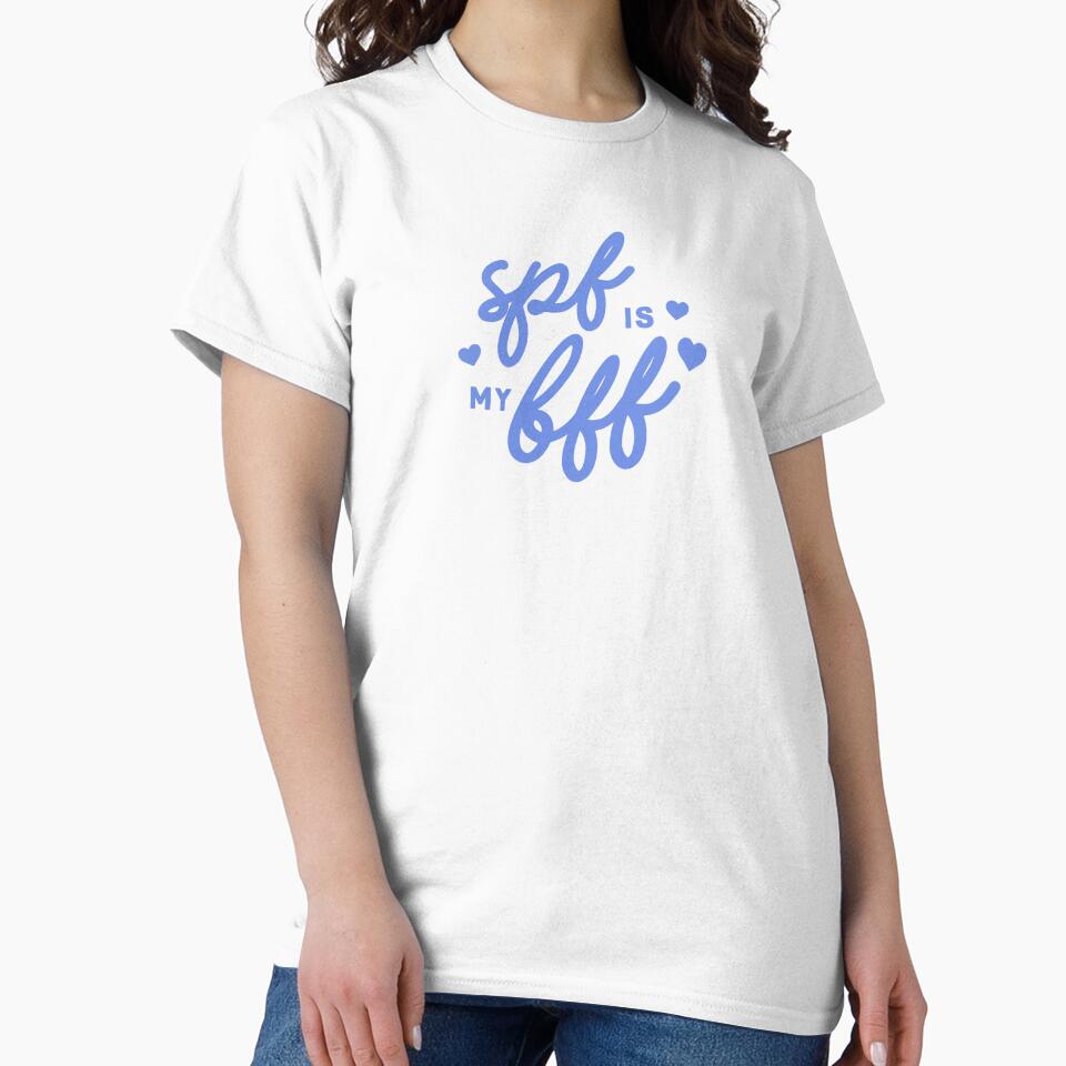 SPF is my BFF Skincare Lover Blue Aesthetic by Creative Brat Design Studio
