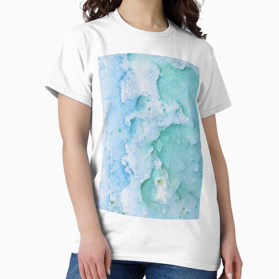 Touching Soft Turquoise Teal Blue Watercolor Abstract #1 #painting #decor #art by Anita's & Bella's Art