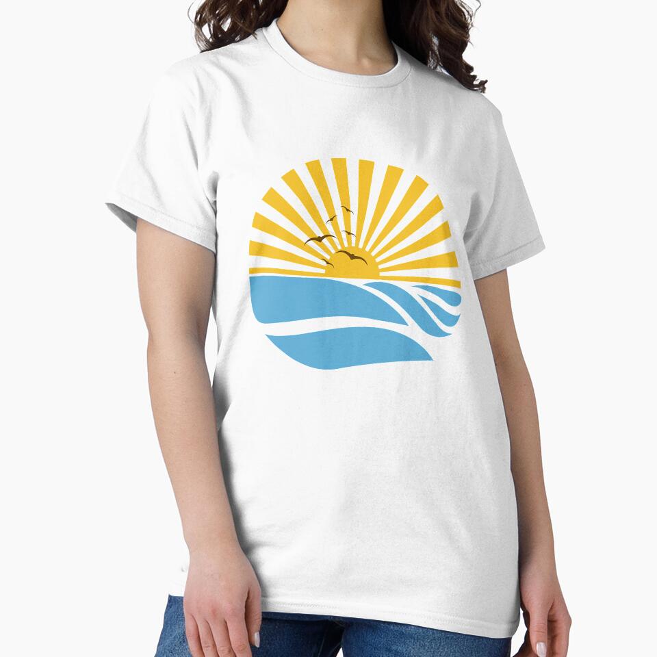 Sun & Sea Slim Fit T-Shirt Design by flashdeals70