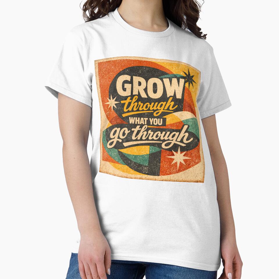 Wall Art - Postcard - Grow Through – Retro Resilience by ForeverPrintsOK